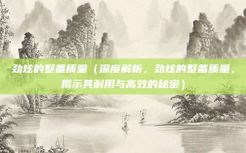 劲炫的整备质量（深度解析，劲炫的整备质量，揭示其耐用与高效的秘密）