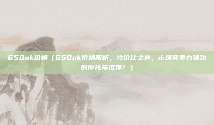650nk价格(650nk价格解析,性价比之选,市场竞争力强劲的摩托车推荐!)
