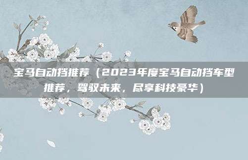 宝马自动挡推荐（2023年度宝马自动挡车型推荐，驾驭未来，尽享科技豪华）