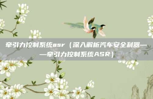 牵引力控制系统asr（深入解析汽车安全利器——牵引力控制系统ASR）