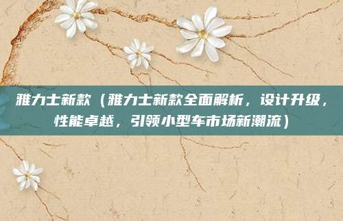 雅力士新款(雅力士新款全面解析,设计升级,性能卓越,引领小型车市场新潮流)
