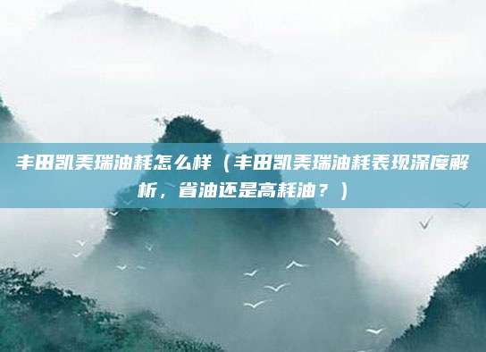 丰田凯美瑞油耗怎么样（丰田凯美瑞油耗表现深度解析，省油还是高耗油？）