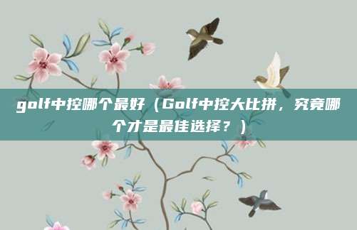 golf中控哪个最好（Golf中控大比拼，究竟哪个才是最佳选择？）