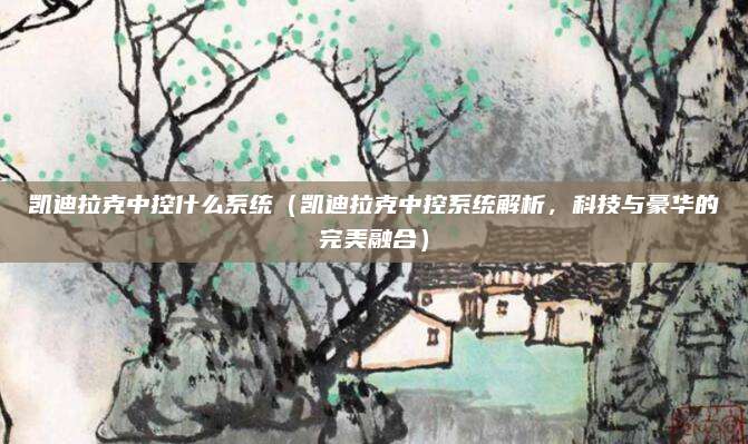 凯迪拉克中控什么系统（凯迪拉克中控系统解析，科技与豪华的完美融合）