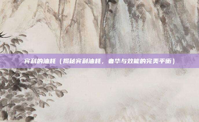 宾利的油耗（揭秘宾利油耗，奢华与效能的完美平衡）