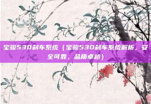 宝骏530刹车系统（宝骏530刹车系统解析，安全可靠，品质卓越）