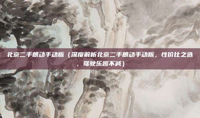 北京二手朗动手动版（深度解析北京二手朗动手动版，性价比之选，驾驶乐趣不减）