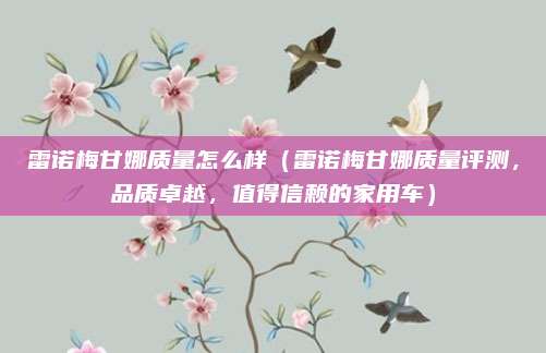 雷诺梅甘娜质量怎么样（雷诺梅甘娜质量评测，品质卓越，值得信赖的家用车）