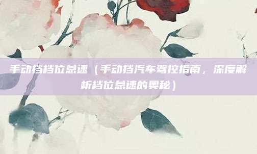手动挡档位怠速(手动挡汽车驾控指南,深度解析档位怠速的奥秘)