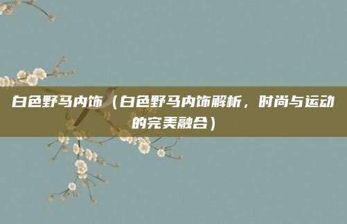 白色野马内饰(白色野马内饰解析,时尚与运动的完美融合)