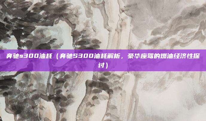 奔驰s300油耗(奔驰S300油耗解析,豪华座驾的燃油经济性探讨)