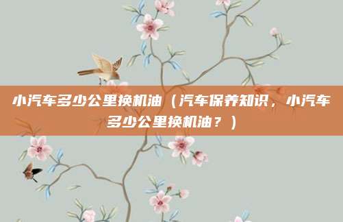 小汽车多少公里换机油(汽车保养知识,小汽车多少公里换机油?)
