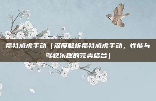 福特威虎手动（深度解析福特威虎手动，性能与驾驶乐趣的完美结合）