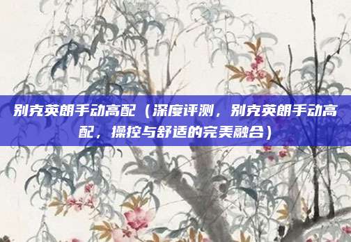 别克英朗手动高配(深度评测,别克英朗手动高配,操控与舒适的完美融合)