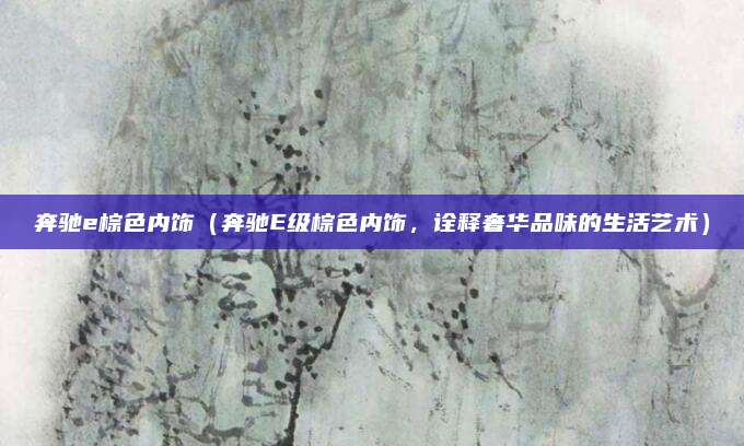 奔驰e棕色内饰(奔驰E级棕色内饰,诠释奢华品味的生活艺术)