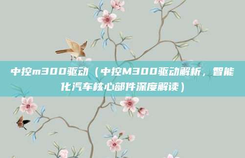 中控m300驱动（中控M300驱动解析，智能化汽车核心部件深度解读）