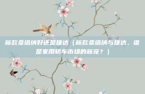 新款桑塔纳好还是捷达（新款桑塔纳与捷达，谁是家用轿车市场的新宠？）
