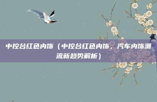中控台红色内饰(中控台红色内饰,汽车内饰潮流新趋势解析)