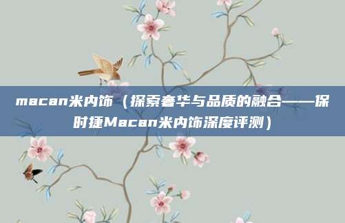 macan米内饰（探索奢华与品质的融合——保时捷Macan米内饰深度评测）