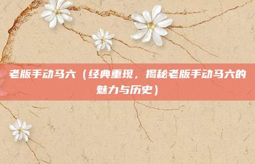 老版手动马六(经典重现,揭秘老版手动马六的魅力与历史)