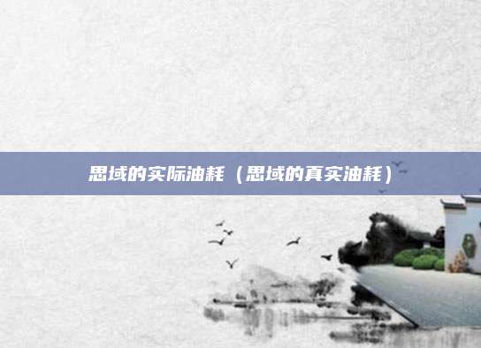 思域的实际油耗(思域的真实油耗)