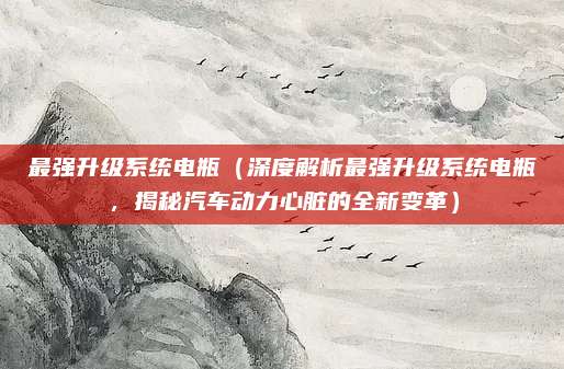最强升级系统电瓶(深度解析最强升级系统电瓶,揭秘汽车动力心脏的全新变革)