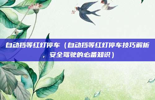 自动挡等红灯停车（自动挡等红灯停车技巧解析，安全驾驶的必备知识）