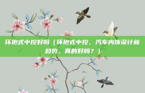 环抱式中控好吗（环抱式中控，汽车内饰设计新趋势，真的好吗？）