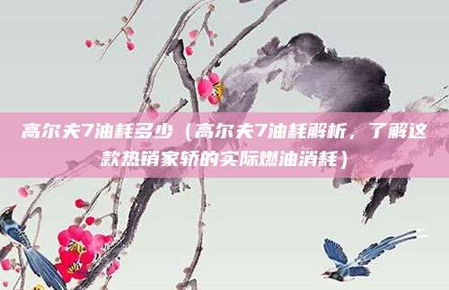 高尔夫7油耗多少(高尔夫7油耗解析,了解这款热销家轿的实际燃油消耗)