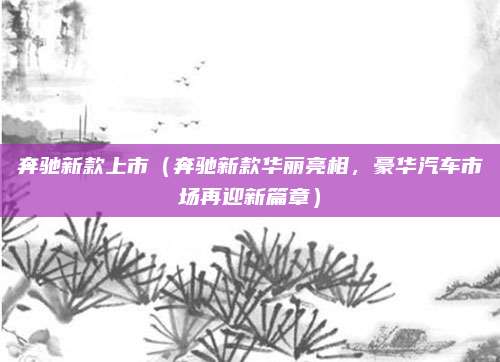 奔驰新款上市(奔驰新款华丽亮相,豪华汽车市场再迎新篇章)