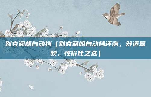 别克阅朗自动挡(别克阅朗自动挡评测,舒适驾驶,性价比之选)