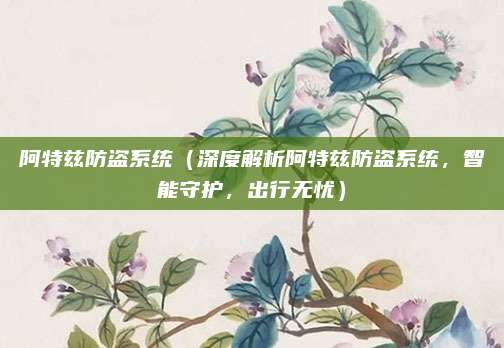 阿特兹防盗系统(深度解析阿特兹防盗系统,智能守护,出行无忧)