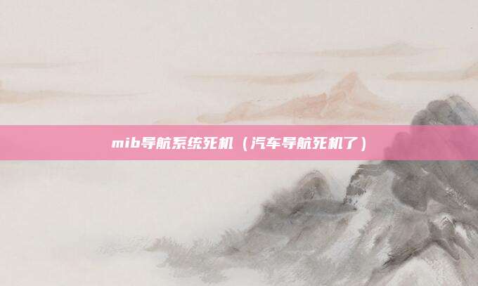 mib导航系统死机(汽车导航死机了)
