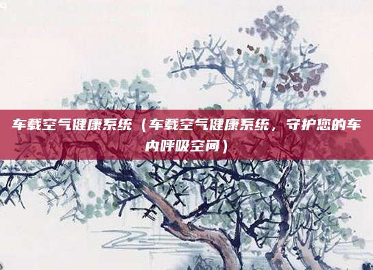 车载空气健康系统（车载空气健康系统，守护您的车内呼吸空间）