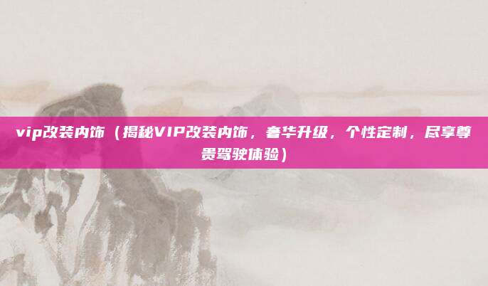 vip改装内饰(揭秘VIP改装内饰,奢华升级,个性定制,尽享尊贵驾驶体验)