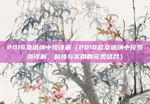 2016桑塔纳中控详解(2016款桑塔纳中控系统详解,科技与实用的完美结合)