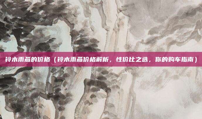 铃木雨燕的价格（铃木雨燕价格解析，性价比之选，你的购车指南）