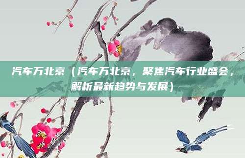汽车万北京(汽车万北京,聚焦汽车行业盛会,解析最新趋势与发展)