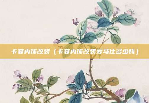 卡宴内饰改装（卡宴内饰改装爱马仕多少钱）