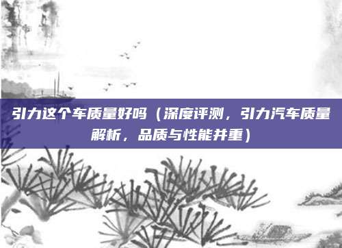 引力这个车质量好吗(深度评测,引力汽车质量解析,品质与性能并重)