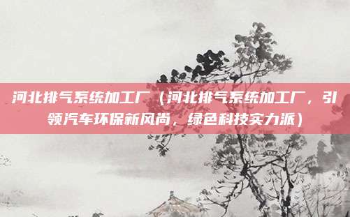 河北排气系统加工厂(河北排气系统加工厂,引领汽车环保新风尚,绿色科技实力派)