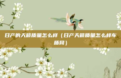 日产的天籁质量怎么样(日产天籁质量怎么样车质网)