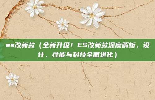 es改新款(全新升级!ES改新款深度解析,设计、性能与科技全面进化)