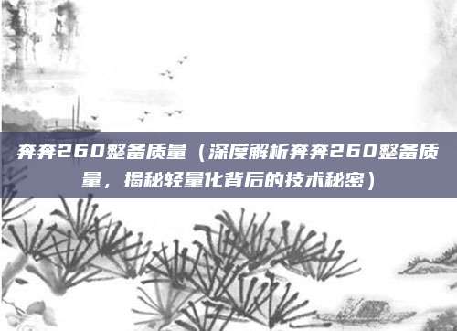 奔奔260整备质量(深度解析奔奔260整备质量,揭秘轻量化背后的技术秘密)