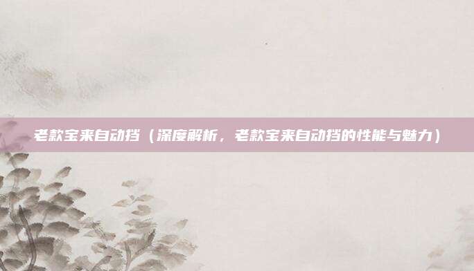 老款宝来自动挡(深度解析,老款宝来自动挡的性能与魅力)