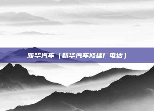 新华汽车(新华汽车修理厂电话)