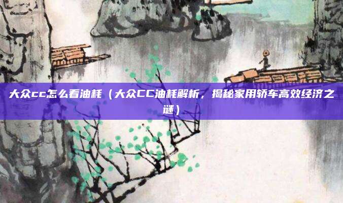 大众cc怎么看油耗(大众CC油耗解析,揭秘家用轿车高效经济之谜)