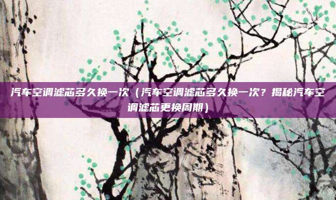 汽车空调滤芯多久换一次（汽车空调滤芯多久换一次？揭秘汽车空调滤芯更换周期）