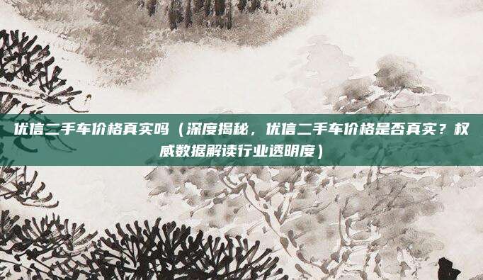 优信二手车价格真实吗(深度揭秘,优信二手车价格是否真实?权威数据解读行业透明度)