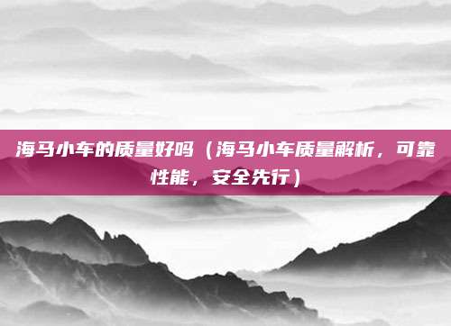 海马小车的质量好吗(海马小车质量解析,可靠性能,安全先行)